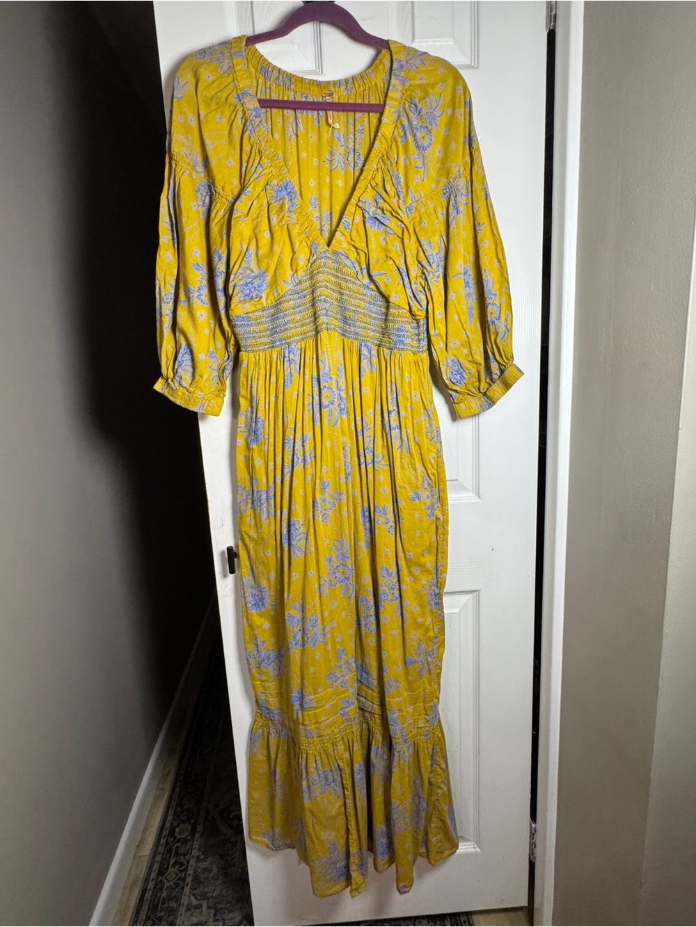 Free People Golden Hour Maxi Dress in Eqyptian Palm Combo - Picture 3 of 5